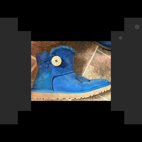 Blue Ugg Bailey Boots in Cobalt - Picture 4 of 7